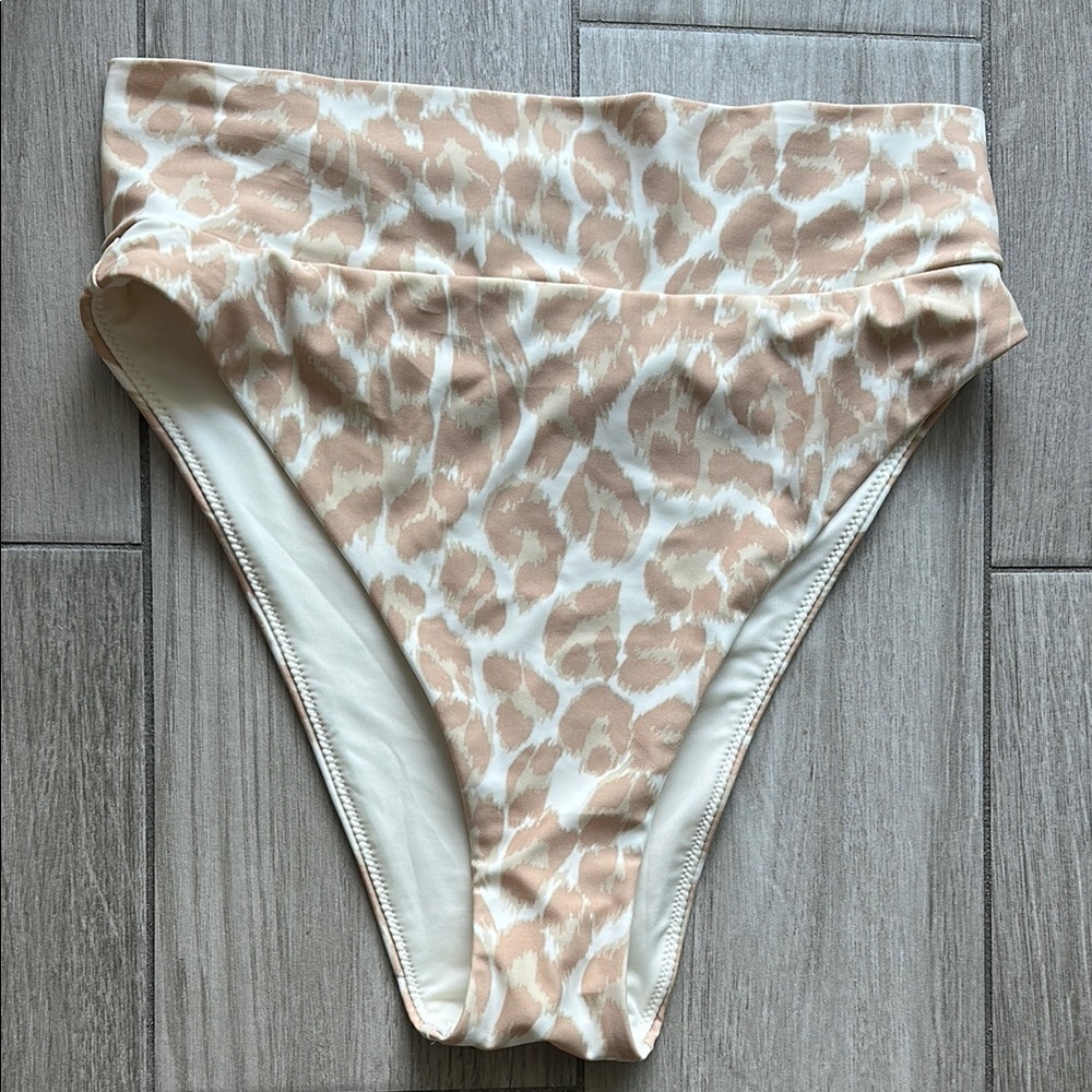 Aerie High Cut Cheeky Animal Print Bikini Bottoms